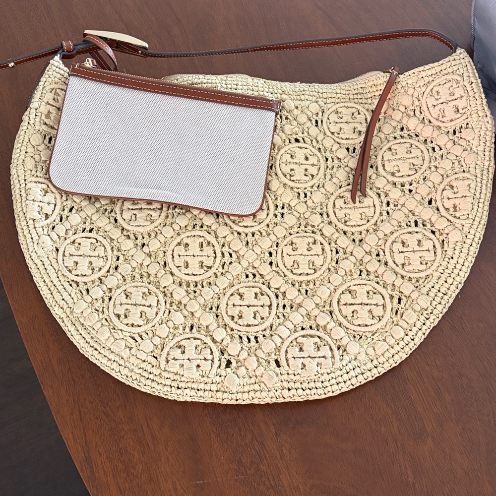 Tory Burch Balloon Bag with Brown Leather Trim - Picture 8 of 8